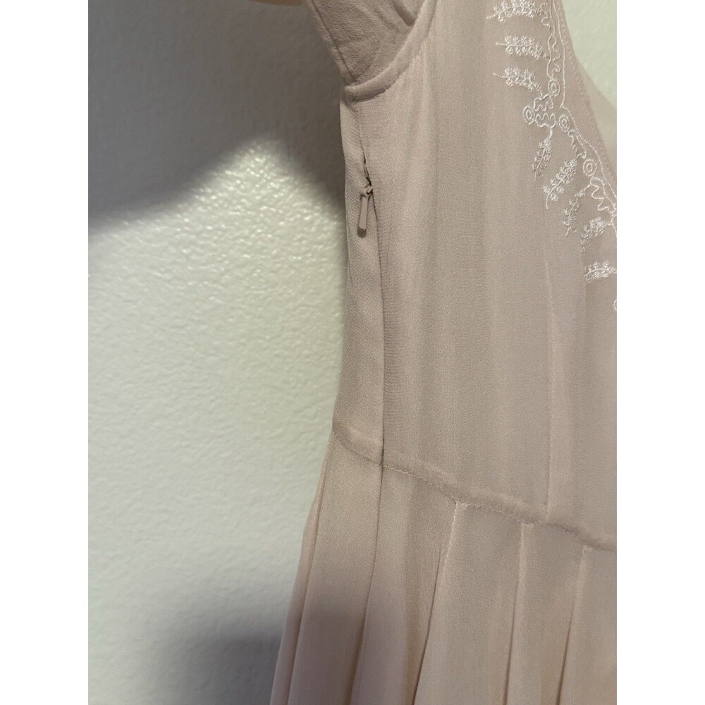 Free People Tatiana Beaded Swing Dress Size 2 Blush Pink Fairy Boho Ethereal - Picture 6 of 14